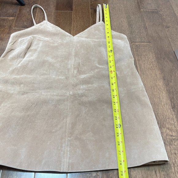 River Island Beige Premium Suede Cami Top sz M - Picture 10 of 10